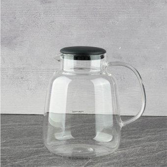 Tohana Siyah Metal Kapaklı Cam Sürahi 1.5 lt
