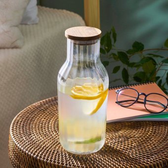 Karaca Helious Plastik Kapaklı Cam Sürahi 1 lt