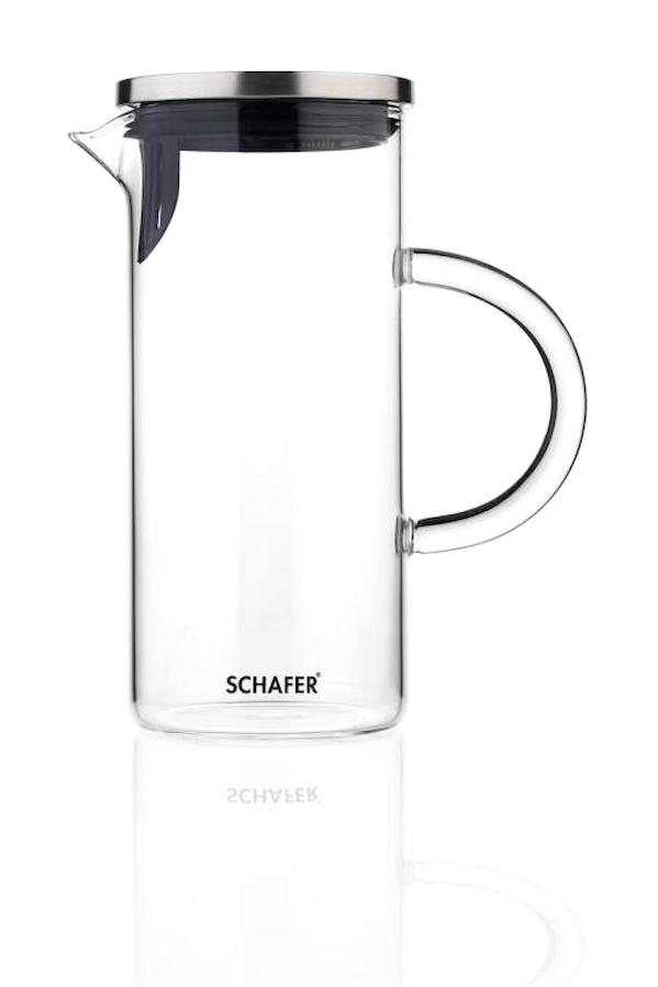 Schafer Clark Plastik Kapaklı Cam Sürahi 1 lt