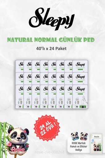 Sleepy Natural Organik 40'lı Normal Günlük Ped