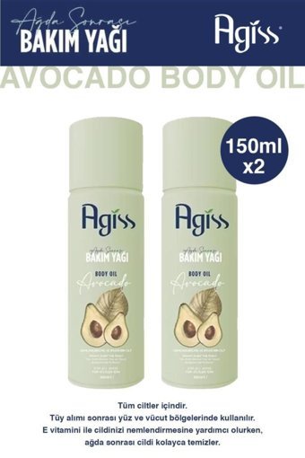 Agiss Avokadolu Ağda Yağı 2x150 ml
