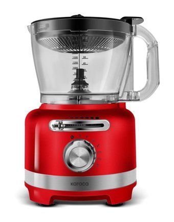 Karaca Multiblend Artisan Retro Doğrayıcı Rendeli Çırpıcı 1000 W Kırmızı Mutfak Robotu