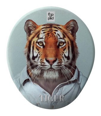 Flipped Tiger Bilek Destekli 20x25 cm S Mousepad Gri