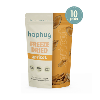 Haphug Organik Şekersiz Çekirdeksiz Kayısı 10x30 gr
