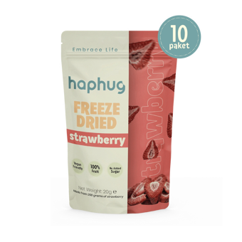 Haphug Organik Şekersiz Çekirdeksiz Çilek 10x20 gr