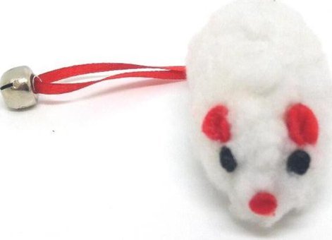 Eastland Zilli Sesli Peluş Yakalama Yavru-Yetişkin Fare Kedi Oyuncağı