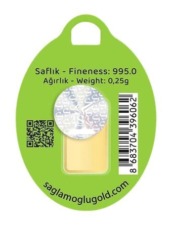 Sağlamoğlu 24 Ayar 0.25 gr Gram Altın