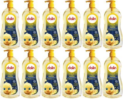 Dalin Bebek Saç ve Vücut Şampuanı 700ML Rahat ve Mutlu Pompalı (12 Li Set)
