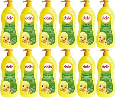 Dalin Bebek Saç & Vücut Şampuanı 700ML Nem ve Koruma Avakado Özlü (Pompalı) (12 Li Set)