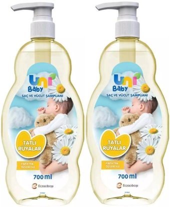 Uni Baby Bebek Şampuanı 700ml Tatlı Rüyalar (POMPALI) (2 Lİ SET)