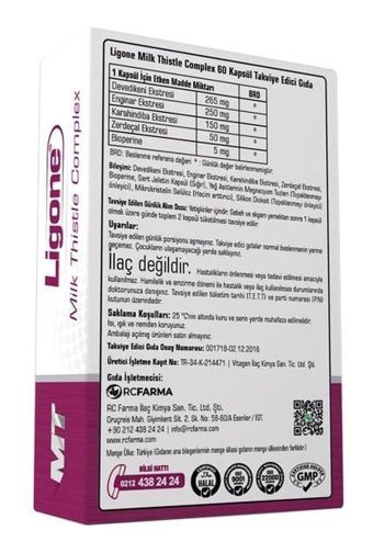Ligone Milk Thistle Yetişkin Vitamin 60 Adet Kapsül