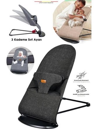 Baby Home 370 Balance Sallanan 3 Kademeli Ana Kucağı Siyah