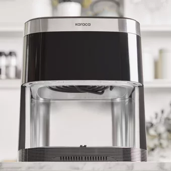 Karaca Gourmet XXXL Airfryer 9 lt Tek Hazneli Led Ekranlı Sıcak Hava Fritözü İnox