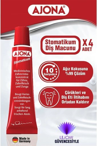 Ajona Stomatikum Diş Macunu 25mlx4 Adet