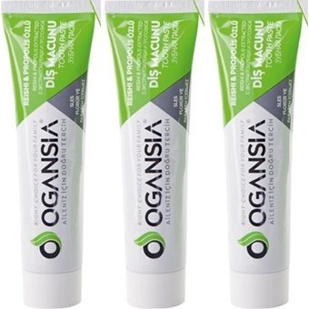 Ogansia Diş Macunu Reishi & Propolis Özlü Güçlü Formül 75ml 3 Lü