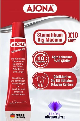 Ajona Stomatikum Diş Macunu 25mlx10 Adet