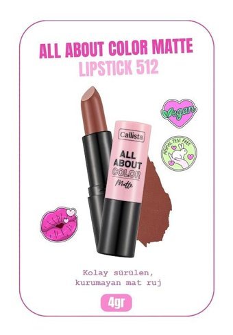 Callista All About Color 512 Mat Krem Stick Ruj