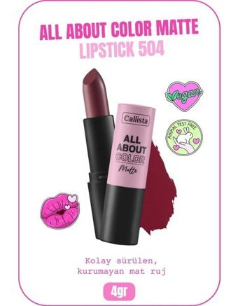 Callista All About 504 Mat Krem Stick Ruj