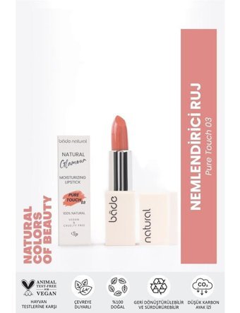 Bade Natural Pure Touch No:03 Parlak Krem Stick Ruj