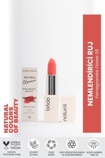 Bade Natural Pomegranate Flower No:05 Parlak Krem Stick Ruj