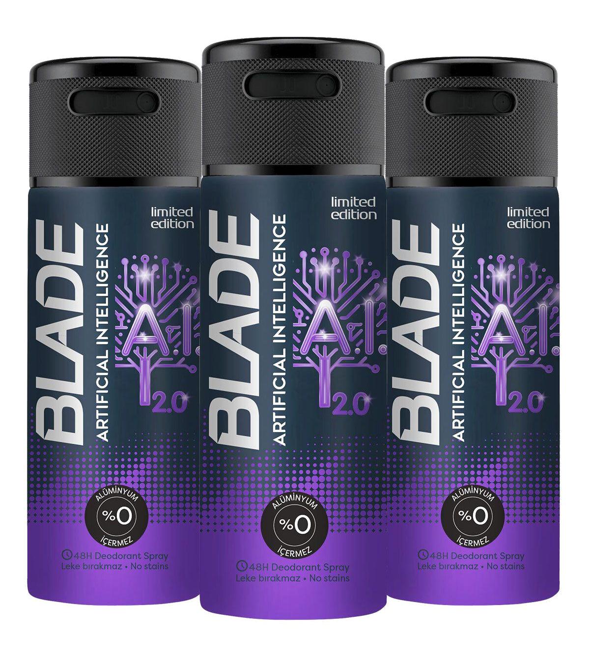 Blade Artificial Intelligence Sprey Erkek Deodorant 3x150 ml