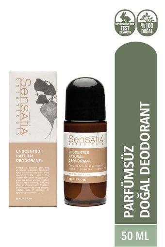 Sensatia Botanicals Unscented Natural Pudrasız Organik Stick Unisex Deodorant 50 ml