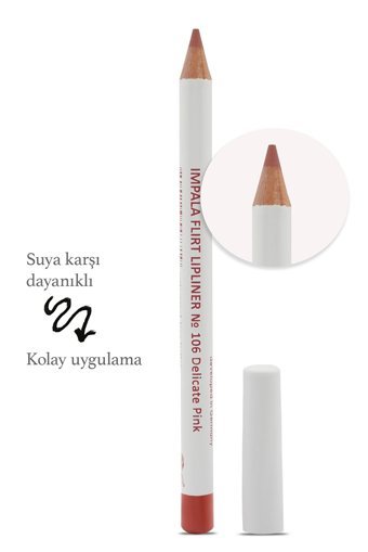 Impala No:106 Suya Dayanıklı İnce Kalıcı Mat Dudak Kalemi Pembe