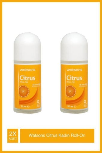 Watsons Citrus Pudrasız Ter Önleyici Antiperspirant Roll-On Kadın Deodorant 2x50 ml