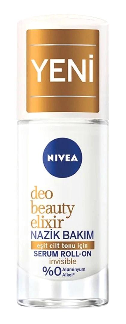 Nivea Deo Beauty Elixir Pudrasız Antiperspirant Roll-On Kadın Deodorant 40 ml