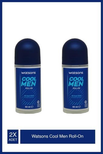 Watsons Cool Men Pudrasız Antiperspirant Roll-On Erkek Deodorant 2x50 ml