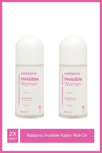 Watsons Invisible Pudrasız Ter Önleyici Antiperspirant Roll-On Kadın Deodorant 2x50 ml
