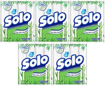 Solo Bambulu Katkılı 2 Katlı 5x40'lı Tuvalet Kağıdı