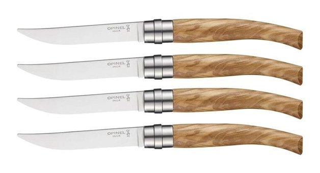 Opinel Table Chic Ahşap Saplı Paslanmaz Çelik Gövdeli 4 Parça Et Bıçağı Seti