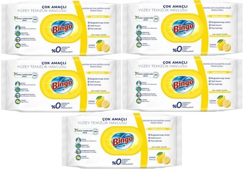 Bingo 96 Yaprak 5'li Paket Islak Mendil