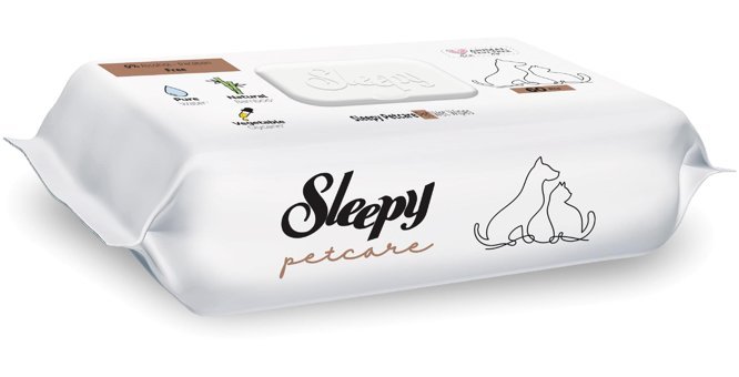 Sleepy Petcare 720 Yaprak 12'li Paket Islak Mendil