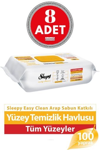Sleepy 800 Yaprak 8'li Paket Islak Mendil