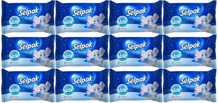 Selpak 10 Yaprak 12'li Paket Islak Mendil