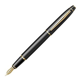 Scrikss 35 Pistonlu Metal Altın Kaplama Siyah Dolma Kalem