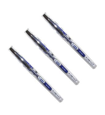 Mikro MK-8526 Tek Renkli Mavi 3'lü Tükenmez Kalem Seti