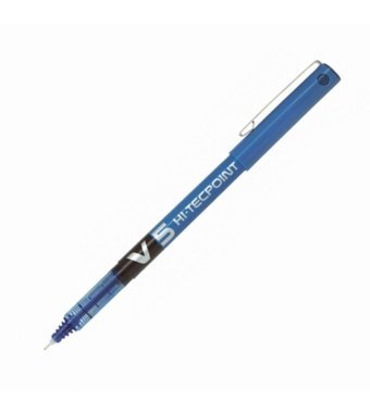 Pilot V-5 Hi-Tecpoint Tek Renkli İğne Uçlu Mavi Tekli Tükenmez Kalem