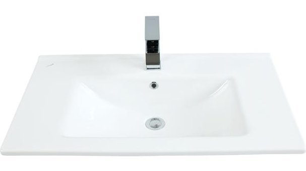 Creavit Su080 Klasik Tekli 80 cm Seramik Seramik Dikdörtgen Lavabo Beyaz