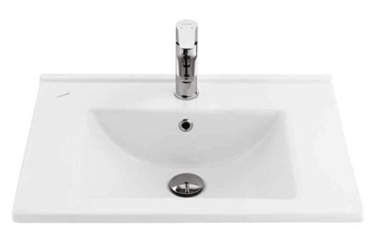 Creavit Su060 Klasik Tekli 60 cm Seramik Seramik Dikdörtgen Lavabo Beyaz