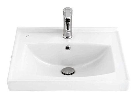 Creavit Sera Tf155 Klasik Tekli 55 cm Seramik Seramik Dikdörtgen Lavabo Beyaz