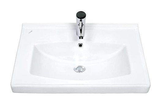 Creavit Sera Klasik Tekli 65 cm Seramik Seramik Dikdörtgen Lavabo Beyaz