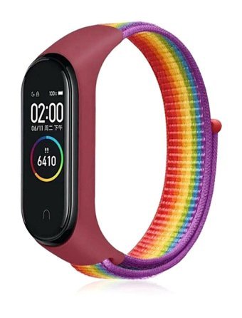 Tagomoon Mi Band 4-5-6-7 Uyumlu Xiaomi Mi Band Hasır Örgü Akıllı Saat Kordonu Çok Renkli