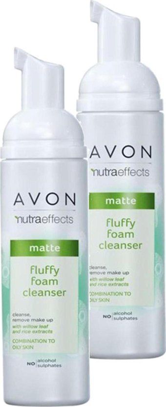 Avon Nutra Effects C Vitaminli Alkolsüz Yağlı Ciltler Yağ Bazlı Yüz Temizleyici Köpüğü 2x150 ml