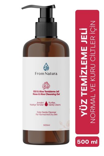 From Natura Bitki Özlü C Vitaminli Kuru ve Normal Ciltler Yağ Bazlı Yüz Temizleme Jeli 500 ml