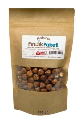 Fındık Paketi Tuzsuz Tane Fındık İçi 250 gr