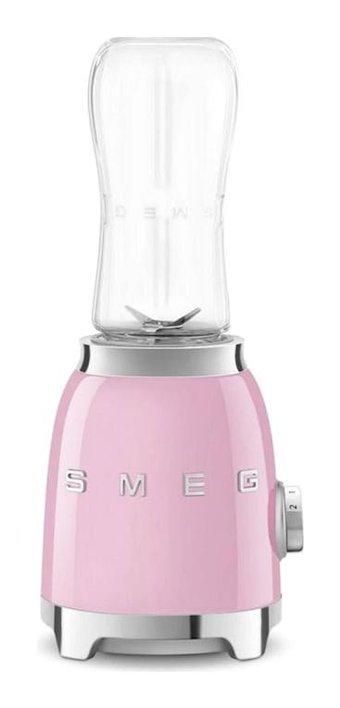 Smeg PBF01PKEU 600 ml Plastik Hazneli Kişisel Çift Bıçaklı Büyük Smoothie Blender Pembe