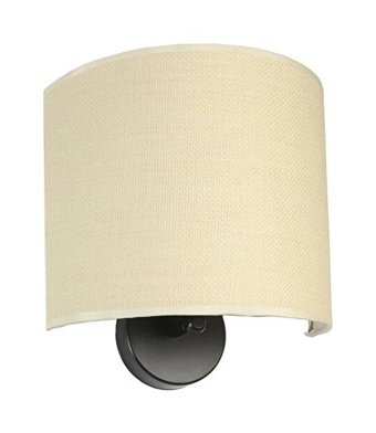 Lumexx Abajurlu Oval Tekli Bambu LED Aplik Kahverengi